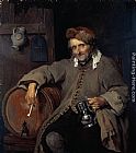 Gabriel Metsu Famous Paintings - The Old Drinker